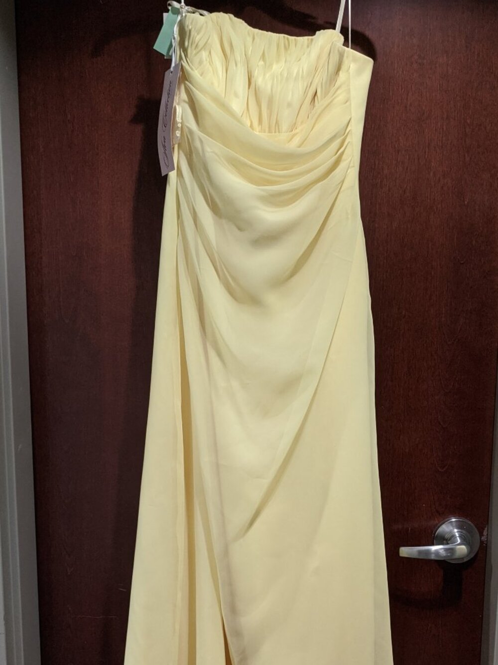 Mori Lee Ava Collection 418 Size 12 Yellow Prom/Bridesmaids Dress
